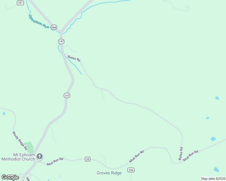 map of restaurants, bars, coffee shops, grocery stores, and more near 23120 Bates Road in Sarahsville