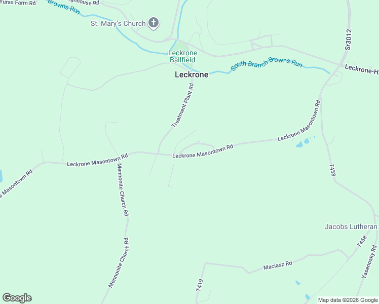 map of restaurants, bars, coffee shops, grocery stores, and more near 115 Emery Heights Road in Masontown