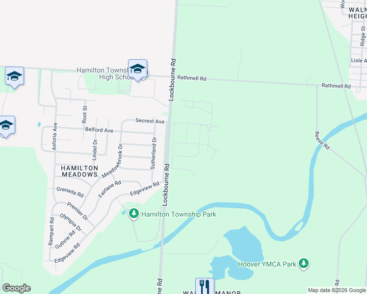 map of restaurants, bars, coffee shops, grocery stores, and more near 5082-5100 Lockbourne Road in Columbus