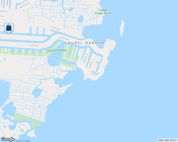 map of restaurants, bars, coffee shops, grocery stores, and more near 1301 Warwick Lane in Lacey Township