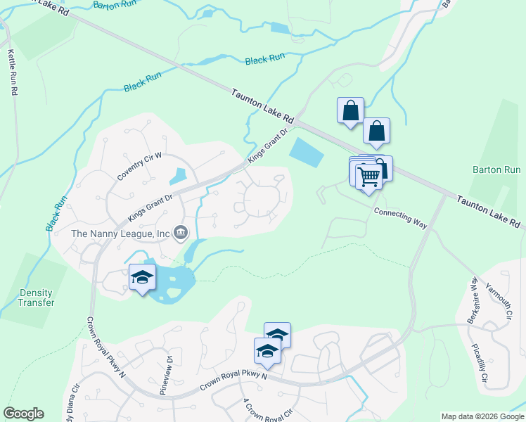 map of restaurants, bars, coffee shops, grocery stores, and more near 346 Woodlake Drive in Evesham