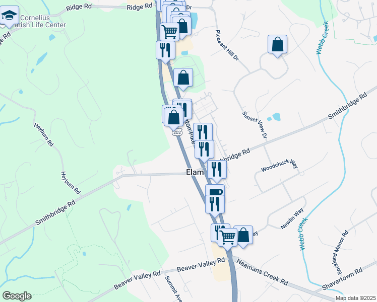 map of restaurants, bars, coffee shops, grocery stores, and more near 6 McComb Avenue in Glen Mills
