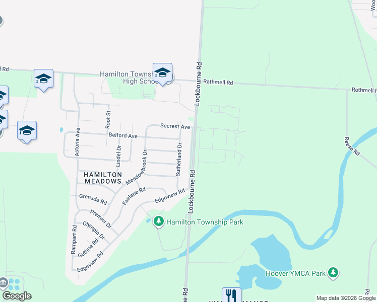 map of restaurants, bars, coffee shops, grocery stores, and more near 4977 Lockbourne Road in Columbus