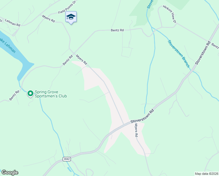 map of restaurants, bars, coffee shops, grocery stores, and more near 2387 Myers Road in Spring Grove