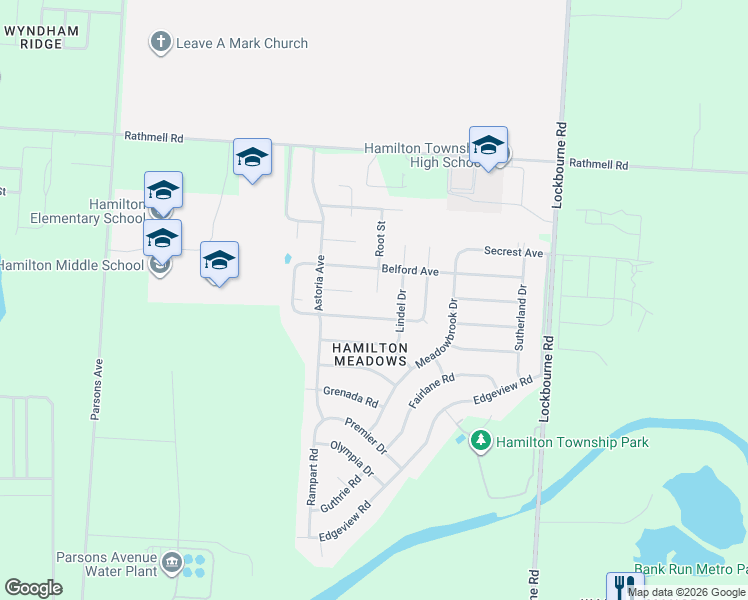 map of restaurants, bars, coffee shops, grocery stores, and more near 5015 Root Place in Columbus