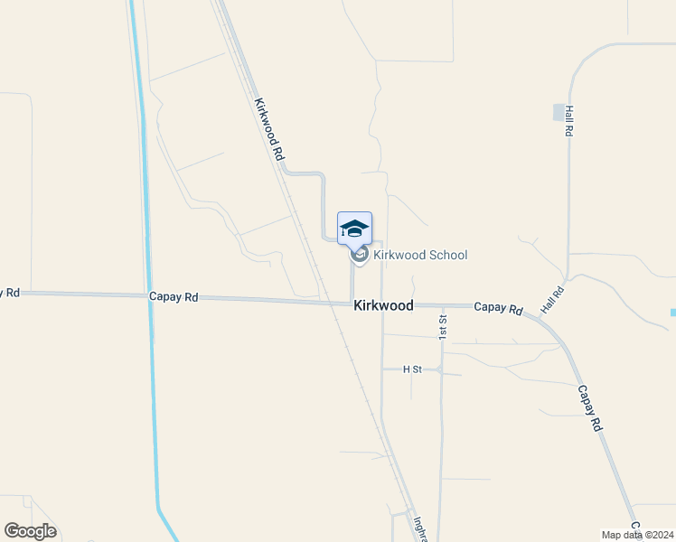 map of restaurants, bars, coffee shops, grocery stores, and more near Kirkwood Road in Corning