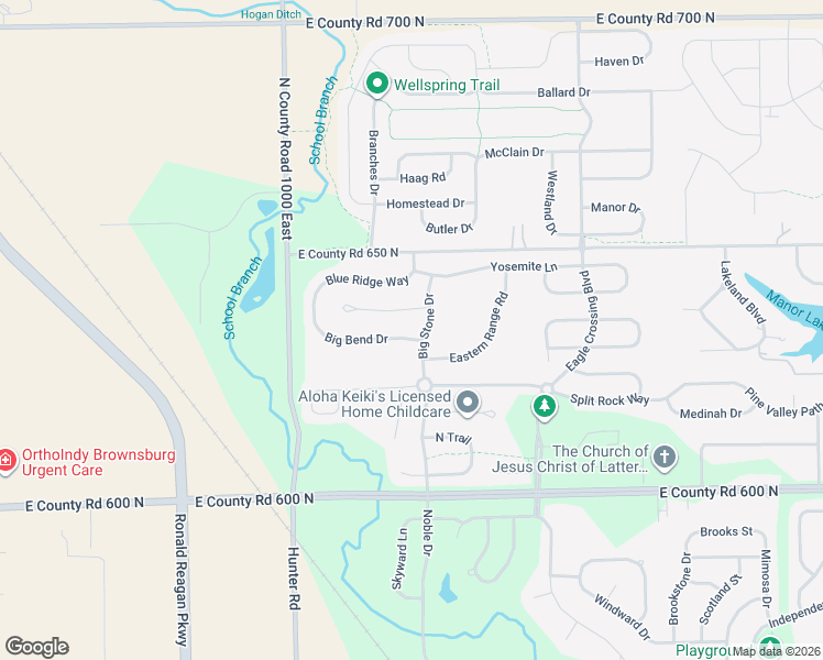 map of restaurants, bars, coffee shops, grocery stores, and more near 9982 Big Bend Drive in Indianapolis