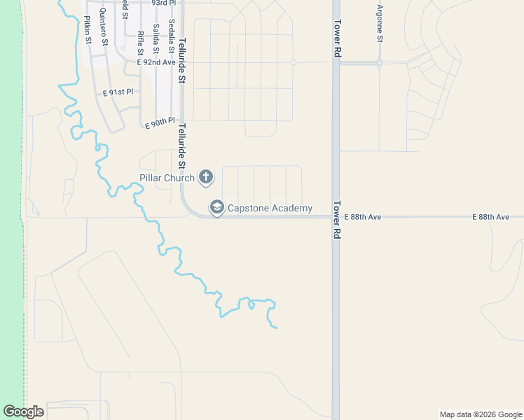map of restaurants, bars, coffee shops, grocery stores, and more near 18084 East 88th Avenue in Commerce City