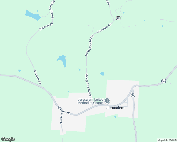 map of restaurants, bars, coffee shops, grocery stores, and more near 52564 Township Road 638 in Jerusalem