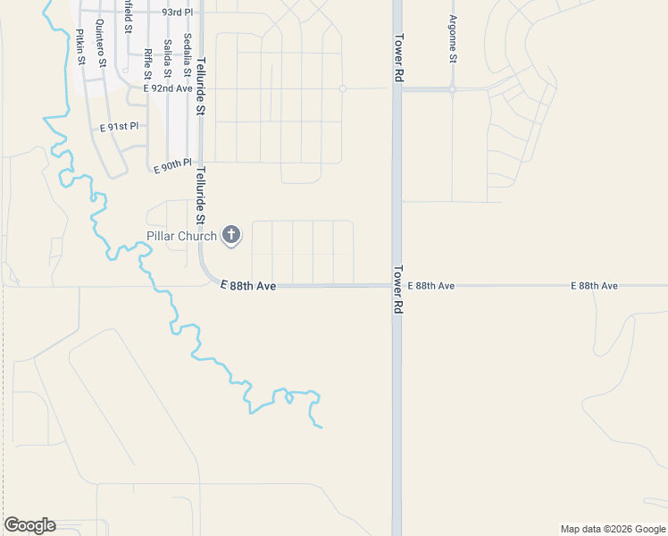 map of restaurants, bars, coffee shops, grocery stores, and more near East 88th Avenue in Commerce City