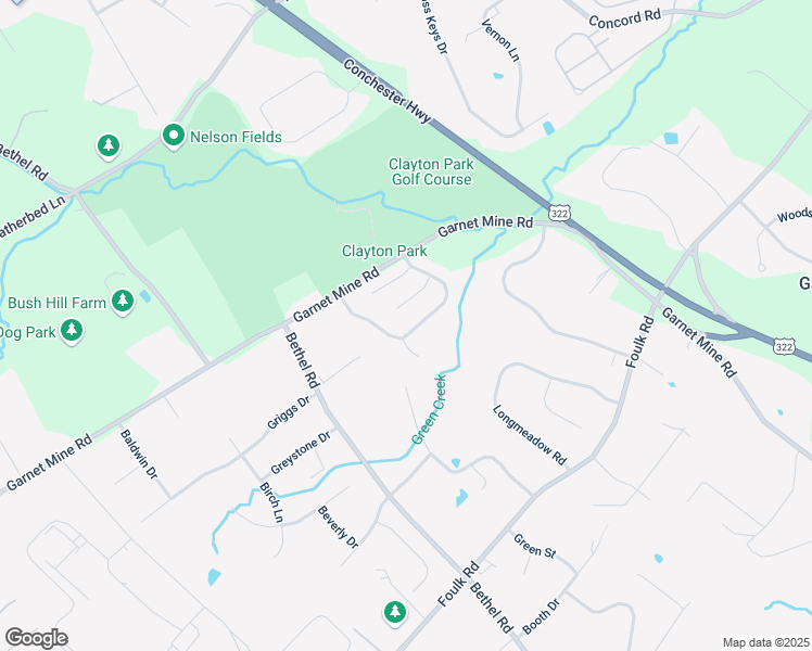 map of restaurants, bars, coffee shops, grocery stores, and more near 3156 Woods Edge Drive in Garnet Valley