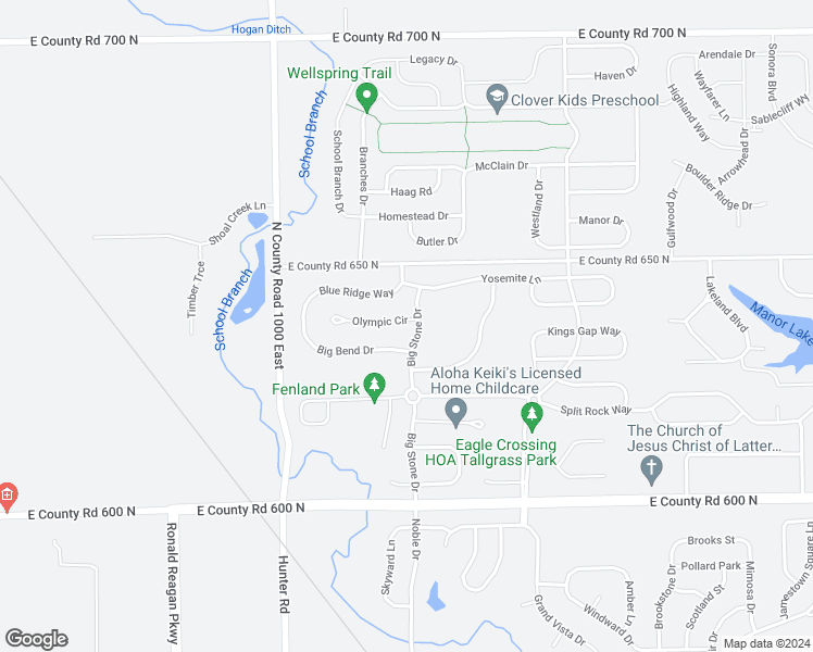 map of restaurants, bars, coffee shops, grocery stores, and more near 10019 Olympic Circle in Indianapolis
