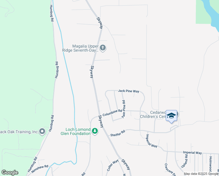 map of restaurants, bars, coffee shops, grocery stores, and more near 15100 Jack Pine Way in Magalia
