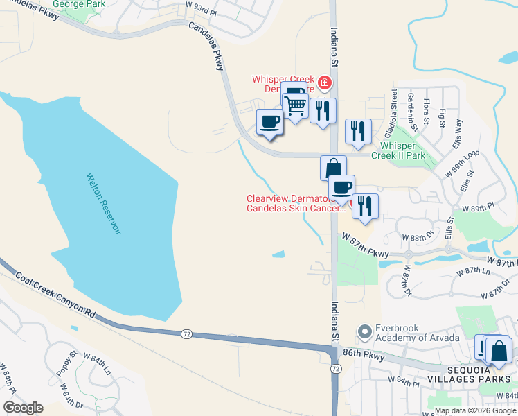 map of restaurants, bars, coffee shops, grocery stores, and more near in Westminster