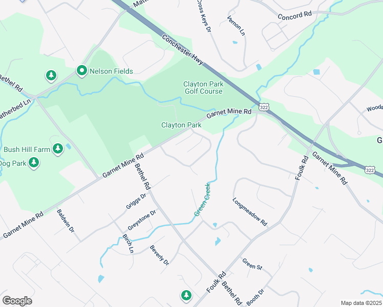 map of restaurants, bars, coffee shops, grocery stores, and more near 3138 McLaughlin Court in Garnet Valley