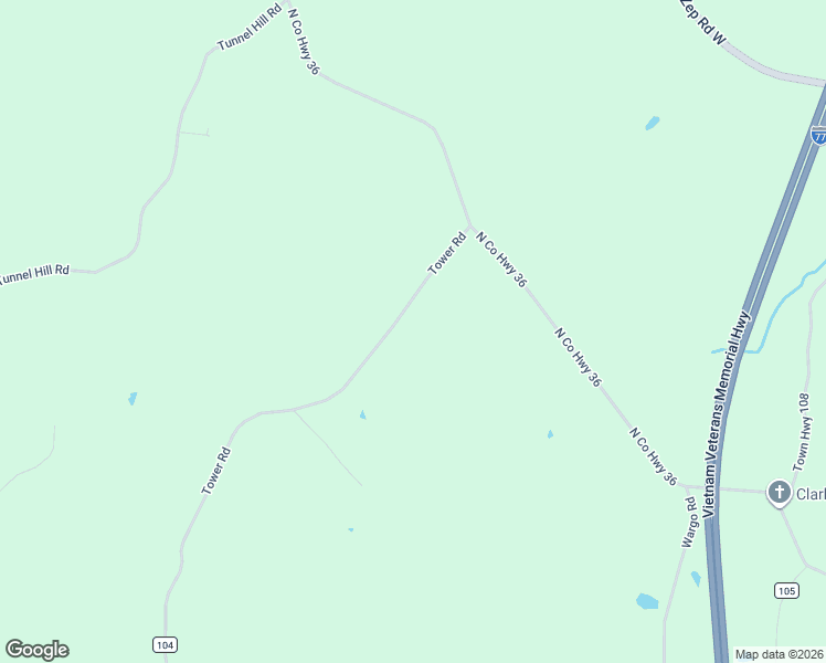 map of restaurants, bars, coffee shops, grocery stores, and more near 52450 Tower Road in Cumberland