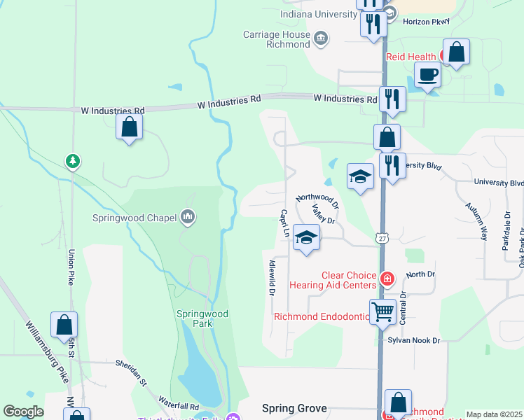 map of restaurants, bars, coffee shops, grocery stores, and more near 49 Chester Boulevard in Richmond