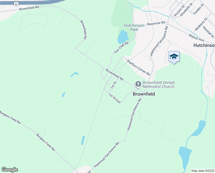 map of restaurants, bars, coffee shops, grocery stores, and more near 207 2nd Street in Uniontown