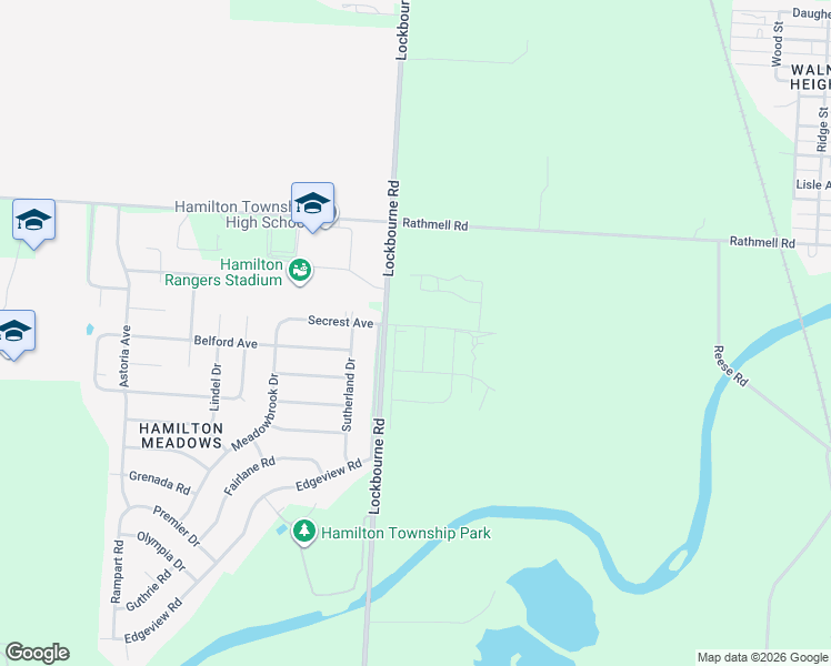 map of restaurants, bars, coffee shops, grocery stores, and more near 5082 Lockbourne Road in Columbus