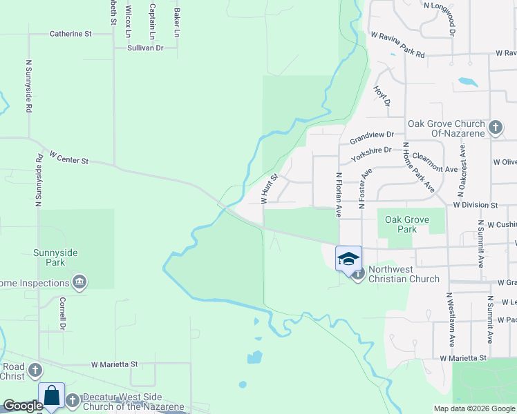 map of restaurants, bars, coffee shops, grocery stores, and more near 2732-2798 Hunt Street in Decatur