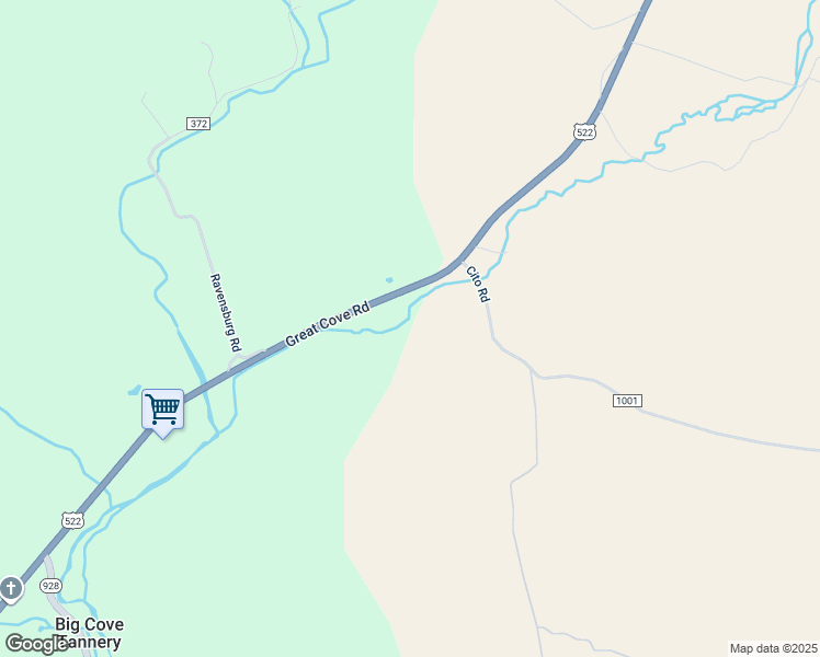 map of restaurants, bars, coffee shops, grocery stores, and more near 15834 Great Cove Road in McConnellsburg