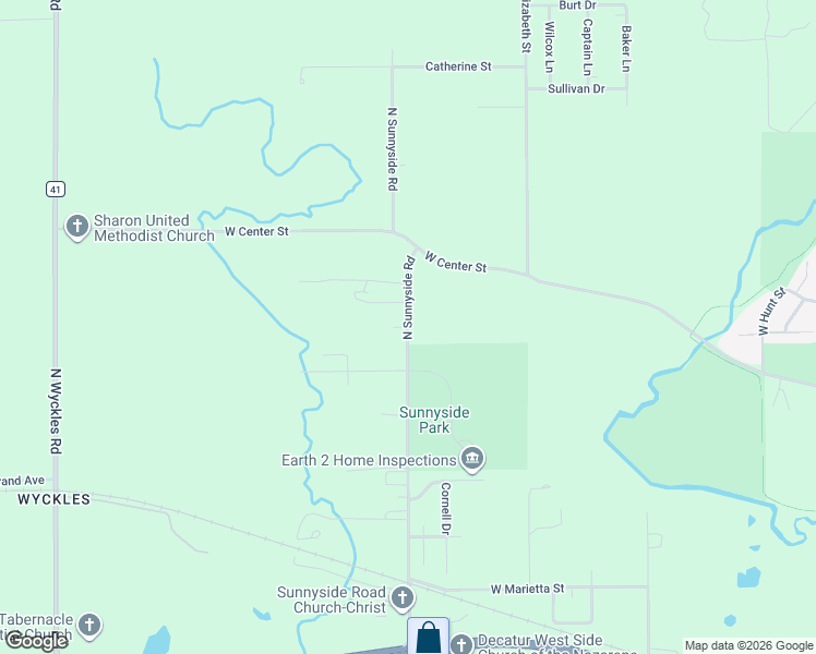 map of restaurants, bars, coffee shops, grocery stores, and more near 1662 North Sunnyside Road in Decatur