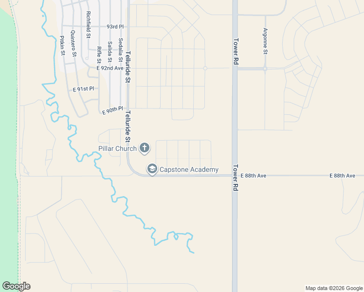 map of restaurants, bars, coffee shops, grocery stores, and more near 18087 East 88th Avenue in Commerce City