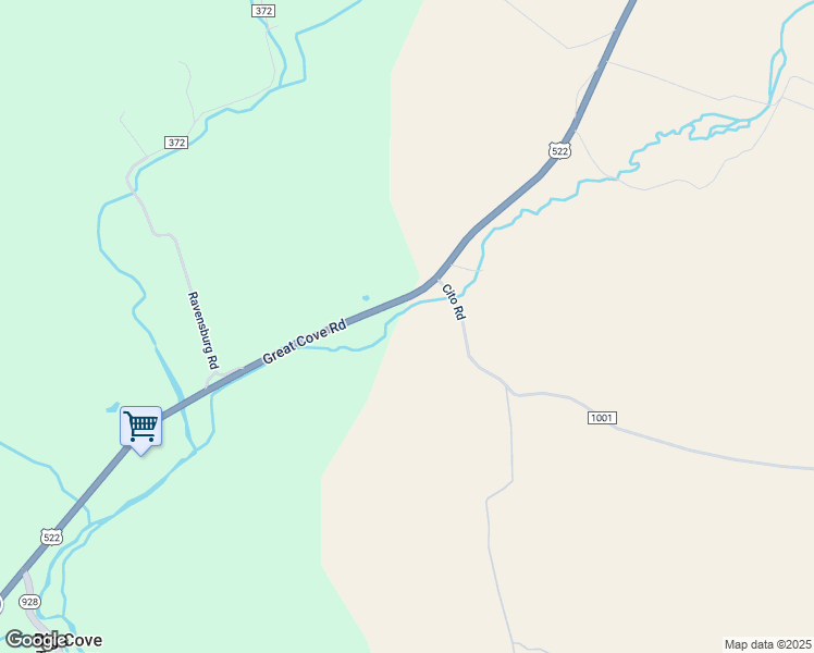 map of restaurants, bars, coffee shops, grocery stores, and more near 15834 Great Cove Road in McConnellsburg