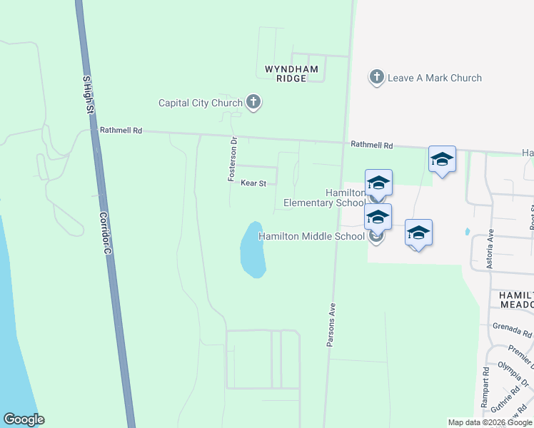 map of restaurants, bars, coffee shops, grocery stores, and more near 5021 Grimm Drive in Lockbourne