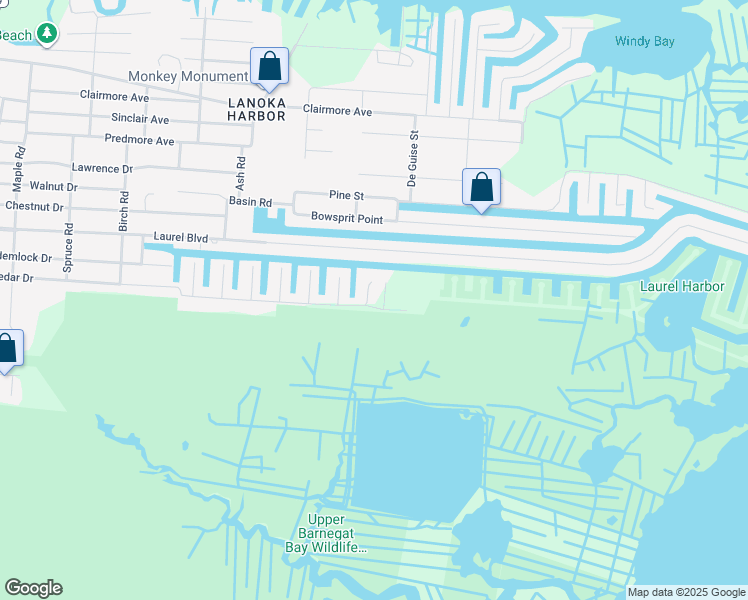 map of restaurants, bars, coffee shops, grocery stores, and more near 412 Hidden Harbor Place in Lanoka Harbor