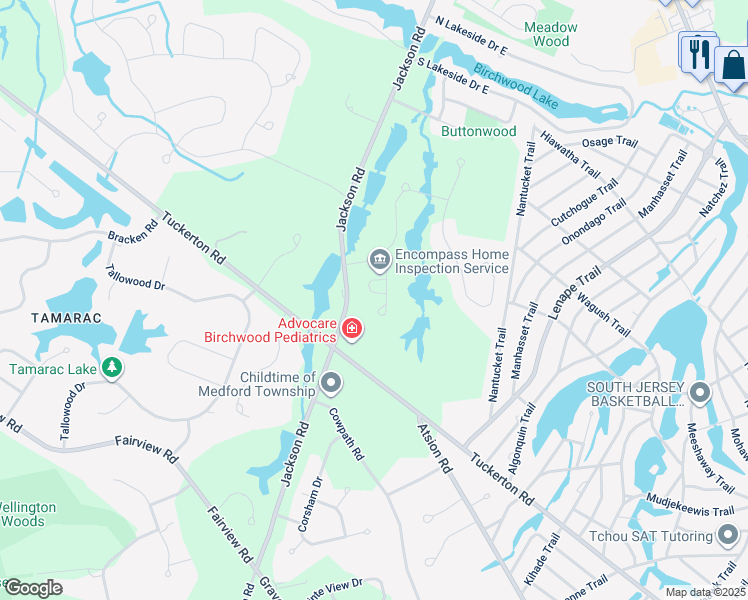 map of restaurants, bars, coffee shops, grocery stores, and more near 28 Brattleboro Court in Medford