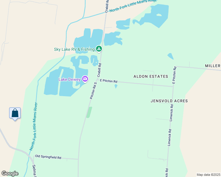 map of restaurants, bars, coffee shops, grocery stores, and more near 3001 East Pitchin Road in Springfield