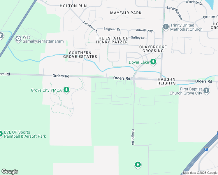 map of restaurants, bars, coffee shops, grocery stores, and more near 5154 Browns Farm Lane in Grove City