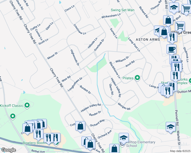 map of restaurants, bars, coffee shops, grocery stores, and more near in UPPR CHICHSTR