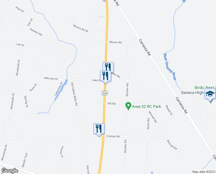 map of restaurants, bars, coffee shops, grocery stores, and more near 1568 U.S. 206 in Tabernacle