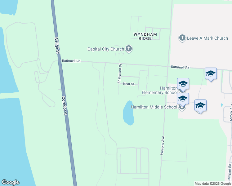 map of restaurants, bars, coffee shops, grocery stores, and more near 4957 Fosterson Drive in Lockbourne