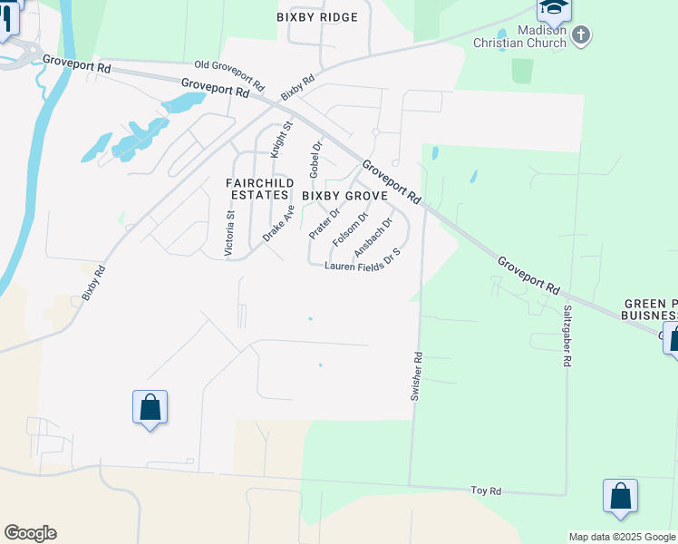map of restaurants, bars, coffee shops, grocery stores, and more near 3259 Lauren Fields Drive North in Groveport