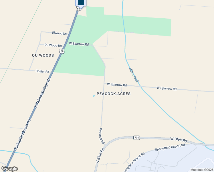 map of restaurants, bars, coffee shops, grocery stores, and more near 4580 Peacock Rd in Springfield