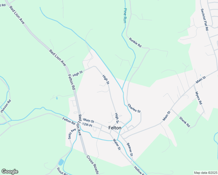 map of restaurants, bars, coffee shops, grocery stores, and more near 130 High Street in Felton