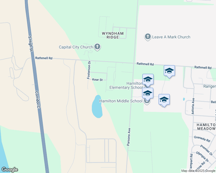 map of restaurants, bars, coffee shops, grocery stores, and more near 4988 Grimm Drive in Lockbourne