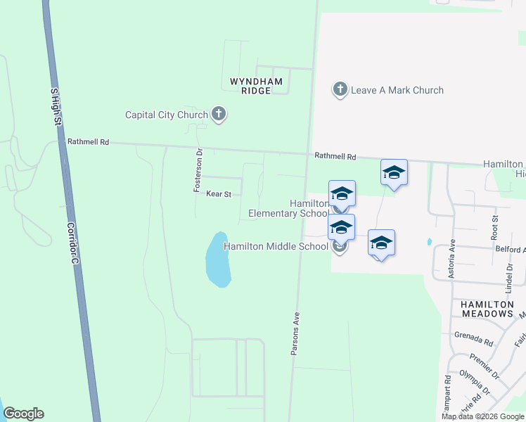 map of restaurants, bars, coffee shops, grocery stores, and more near 4988 Grimm Drive in Lockbourne