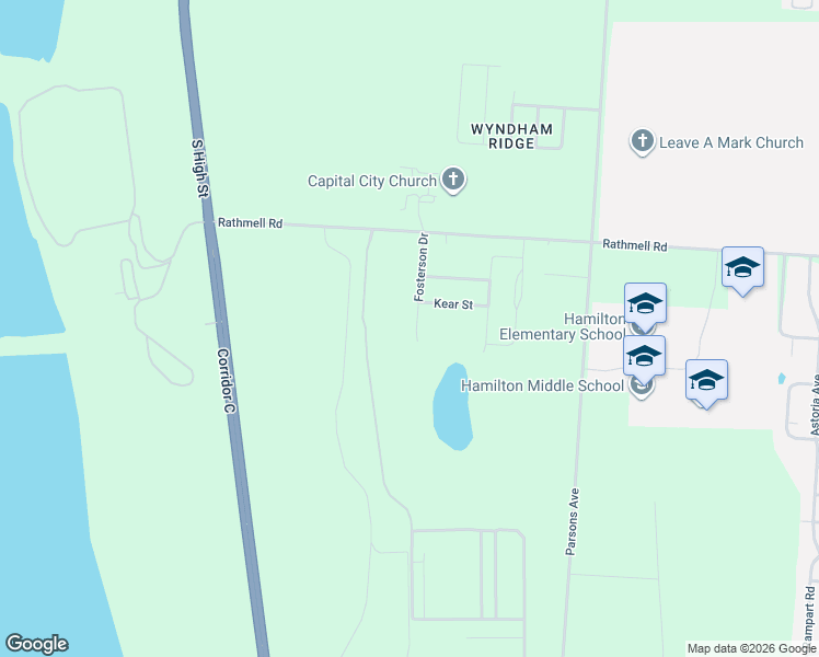 map of restaurants, bars, coffee shops, grocery stores, and more near 4957 Fosterson Drive in Lockbourne