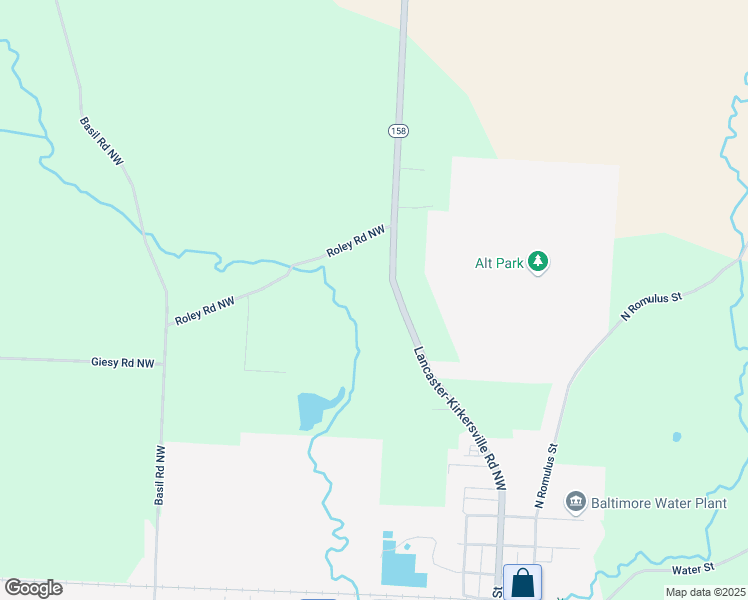 map of restaurants, bars, coffee shops, grocery stores, and more near 9265 Lancaster-Kirkersville Road Northwest in Baltimore