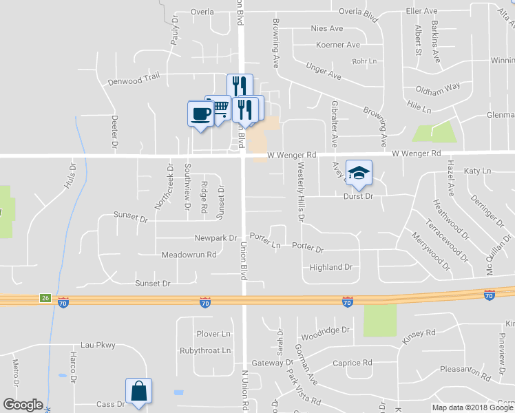 map of restaurants, bars, coffee shops, grocery stores, and more near 307 Kristina Lynn Place in Englewood