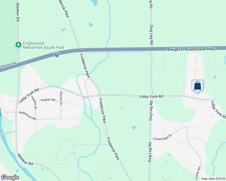 map of restaurants, bars, coffee shops, grocery stores, and more near 1915 Little York Road in Dayton