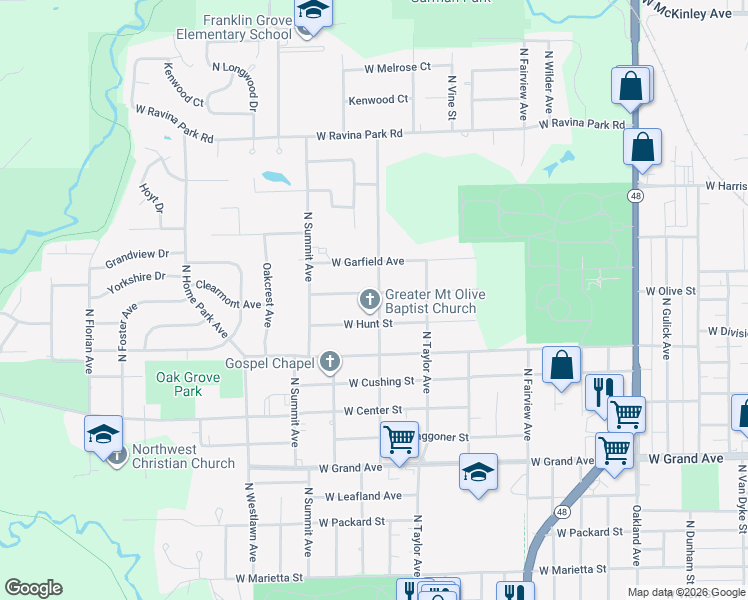 map of restaurants, bars, coffee shops, grocery stores, and more near 1775 North Dennis Avenue in Decatur