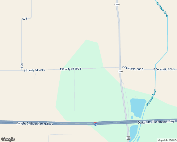 map of restaurants, bars, coffee shops, grocery stores, and more near 1179 East County Road 500 South in New Castle