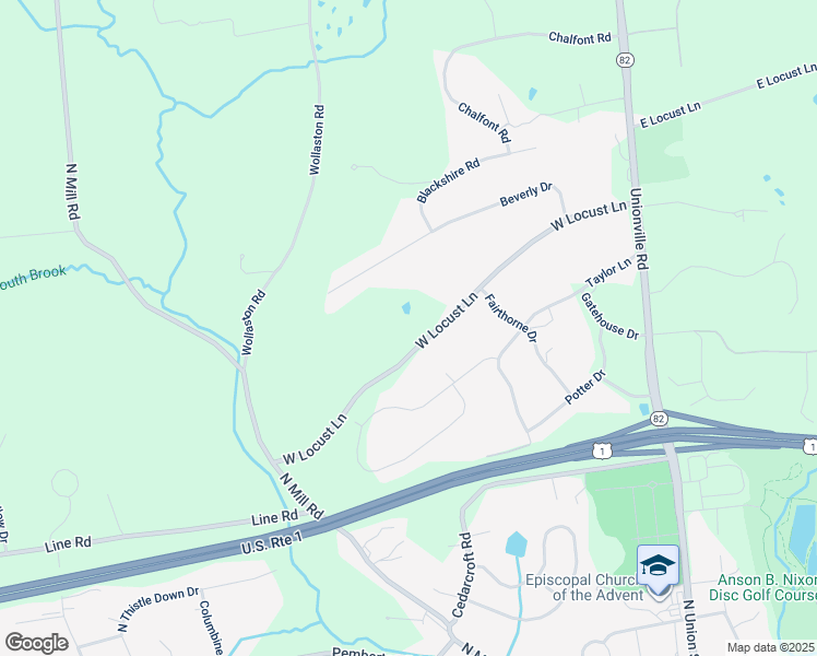 map of restaurants, bars, coffee shops, grocery stores, and more near in Kennett Square