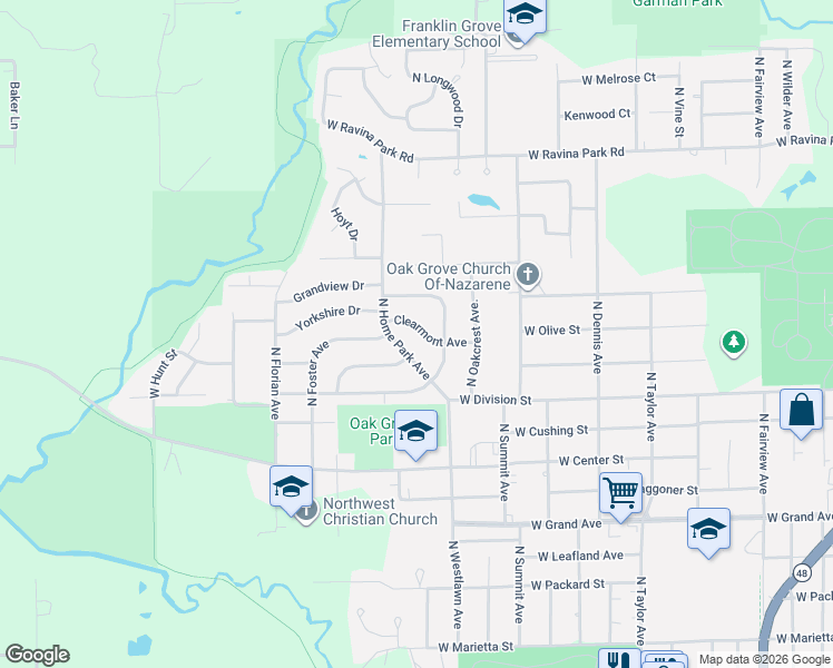 map of restaurants, bars, coffee shops, grocery stores, and more near 2101-2199 Clearmont Avenue in Decatur