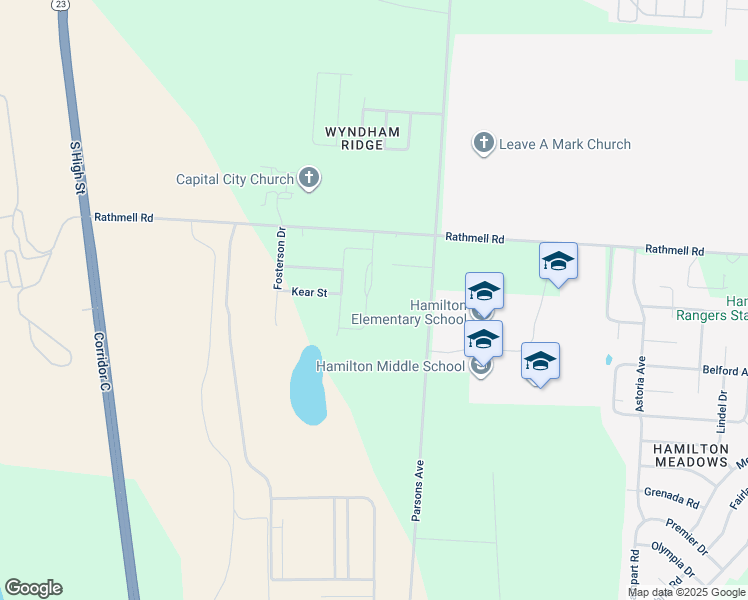 map of restaurants, bars, coffee shops, grocery stores, and more near 4988 Grimm Drive in Lockbourne